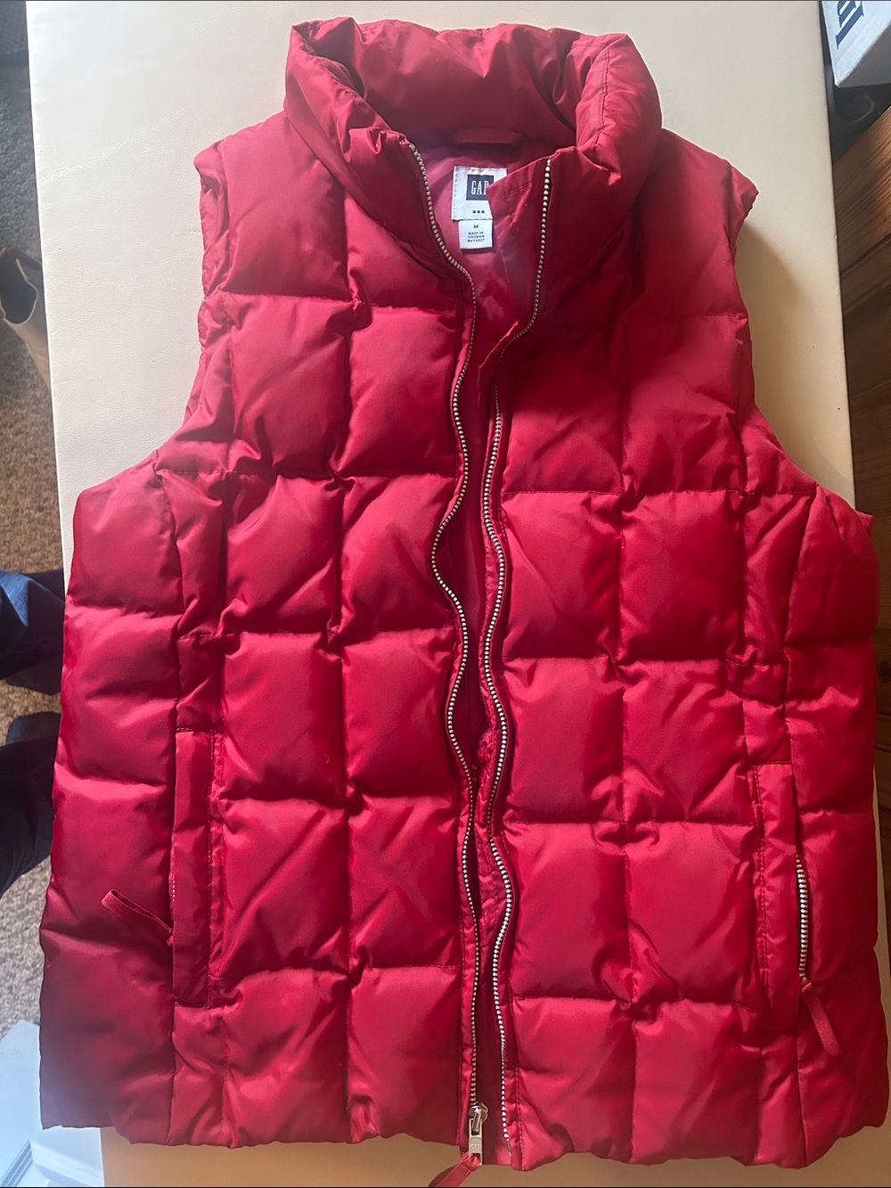 GAP Bright Red Quilted Puffer Vest for Kids